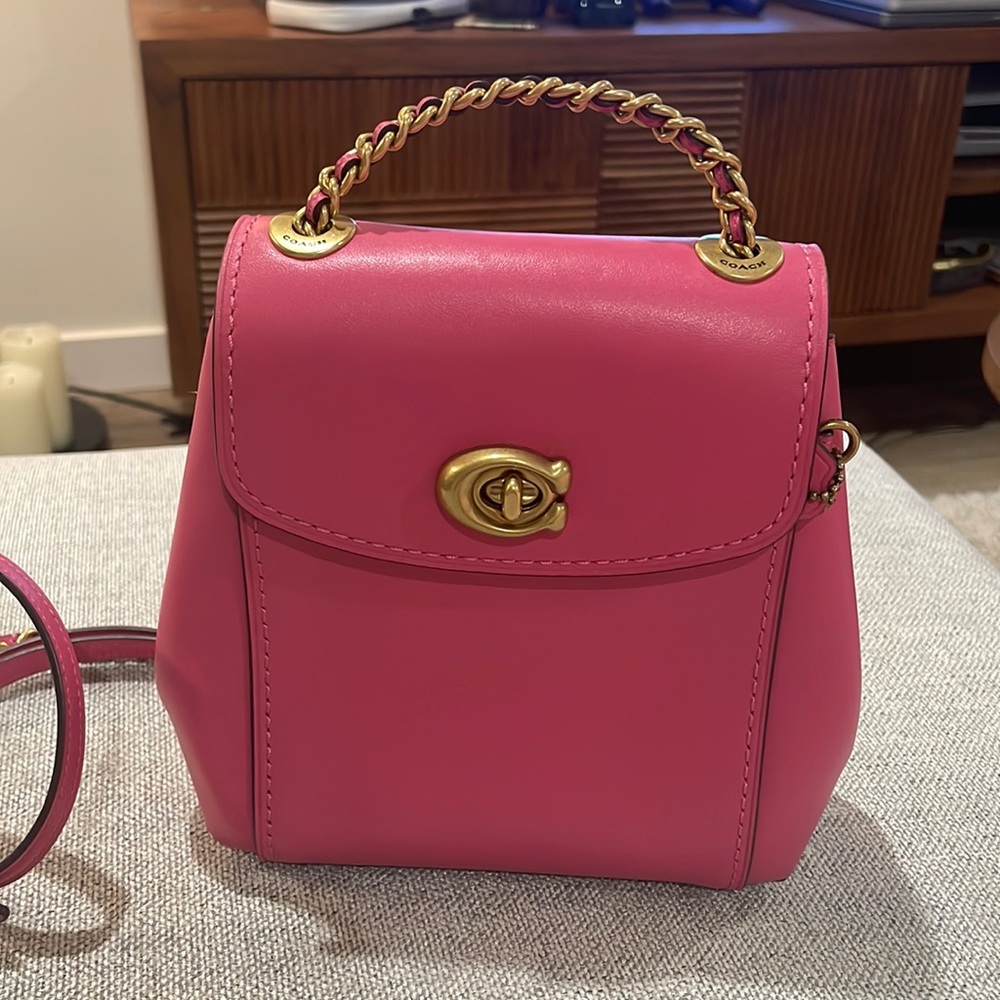 New! Coach Parker Leather Backpack